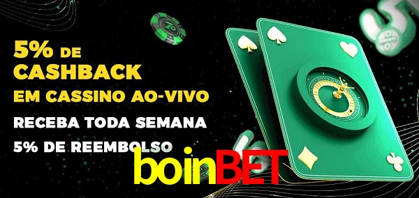 Promoções do cassino ao Vivo boinbet
